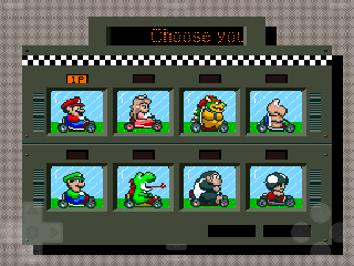 Screenshot Thumbnail / Media File 1 for Super Mario Kart (USA) [Hack by sYs85 v20090206] (Custom Tracks+New AI)